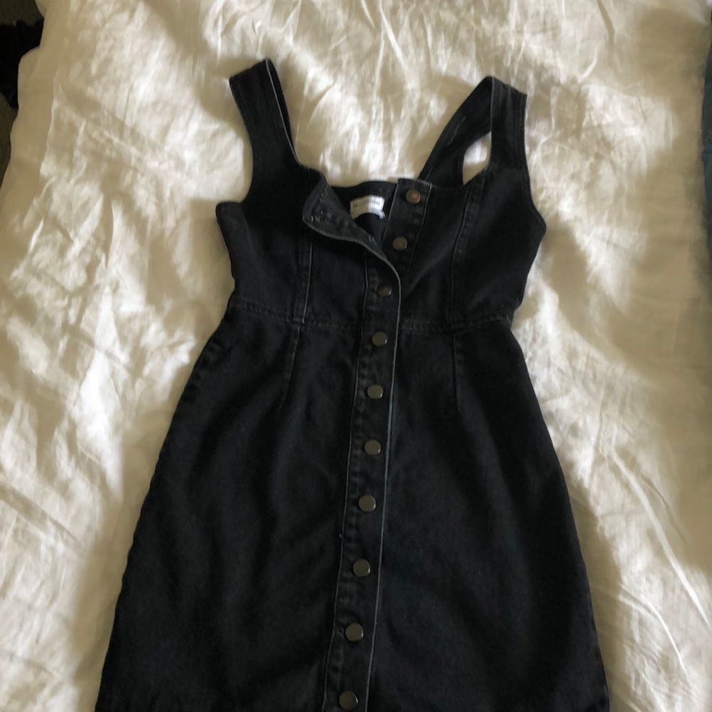 UO denim button down dress